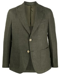 Мужской оливковый льняной пиджак от Eleventy