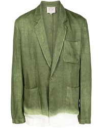 Мужской оливковый льняной пиджак от Nick Fouquet