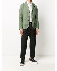 Мужской оливковый льняной пиджак от Barena