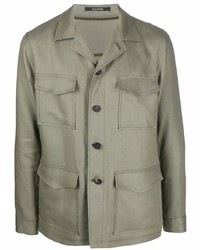 Мужской оливковый льняной пиджак от Tagliatore
