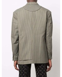 Мужской оливковый пиджак в клетку от Andersson Bell