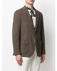 Мужской оливковый пиджак в клетку от Lardini