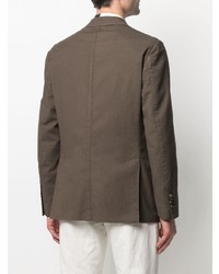 Мужской оливковый пиджак в клетку от Lardini