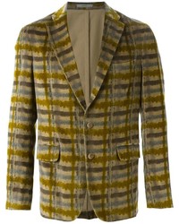 Мужской оливковый пиджак в шотландскую клетку от Boglioli