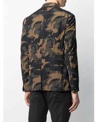 Мужской оливковый пиджак с камуфляжным принтом от Dondup