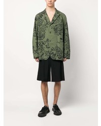 Мужской оливковый пиджак с принтом от Engineered Garments
