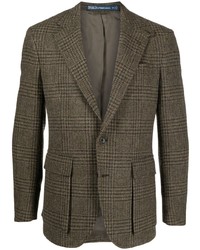 Мужской оливковый пиджак с узором "гусиные лапки" от Polo Ralph Lauren