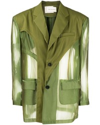 Мужской оливковый пиджак от Feng Chen Wang