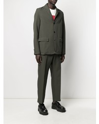 Мужской оливковый пиджак от Oamc