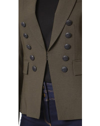 Женский оливковый пиджак от Veronica Beard