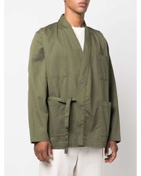 Мужской оливковый пиджак от Universal Works