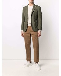 Мужской оливковый пиджак от Luigi Bianchi Mantova