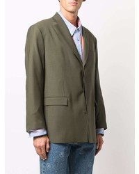Мужской оливковый пиджак от Martine Rose