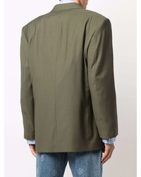 Мужской оливковый пиджак от Martine Rose