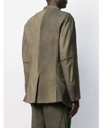 Мужской оливковый пиджак от Ziggy Chen