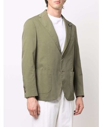 Мужской оливковый пиджак от Lardini