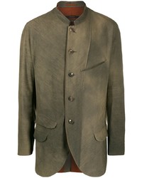 Мужской оливковый пиджак от Ziggy Chen