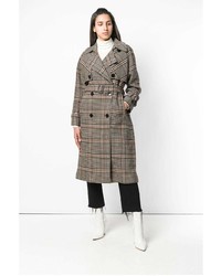 Женский оливковый плащ в клетку от Tagliatore