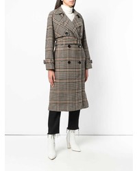 Женский оливковый плащ в клетку от Tagliatore