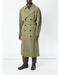 Мужской оливковый плащ от Ziggy Chen