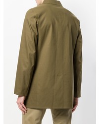 Мужской оливковый плащ от Herno