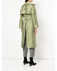 Женский оливковый плащ от Nino Babukhadia