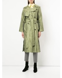 Женский оливковый плащ от Nino Babukhadia