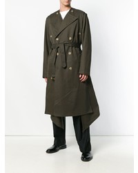 Мужской оливковый плащ от Hed Mayner