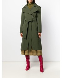 Женский оливковый плащ от Aalto