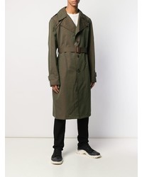 Мужской оливковый плащ от Maison Margiela