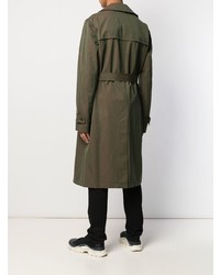 Мужской оливковый плащ от Maison Margiela