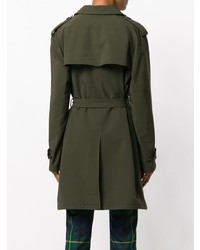 Женский оливковый плащ от Prada Vintage