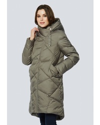 Женский оливковый пуховик от Alyaska