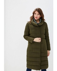 Женский оливковый пуховик от Goldrai