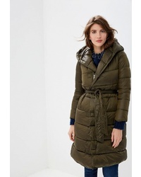 Женский оливковый пуховик от Goldrai