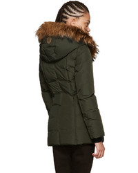 Женский оливковый пуховик от Mackage