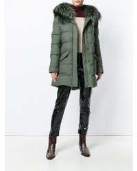 Женский оливковый пуховик от Mr & Mrs Italy