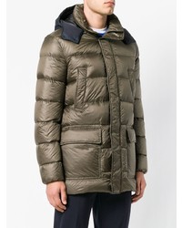 Мужской оливковый пуховик от Fay