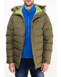 Мужской оливковый пуховик от Jack Wolfskin