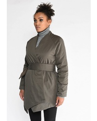 Женский оливковый пуховик от Lobanova