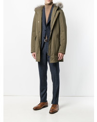 Мужской оливковый пуховик от Herno