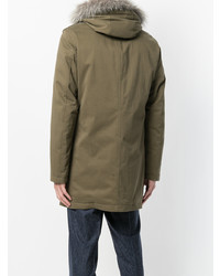 Мужской оливковый пуховик от Herno