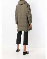 Женский оливковый пуховик от Plantation