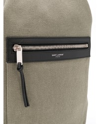 Мужской оливковый рюкзак из плотной ткани от Saint Laurent