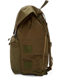 Мужской оливковый рюкзак из плотной ткани от Porter