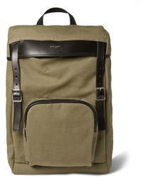Мужской оливковый рюкзак из плотной ткани от Saint Laurent