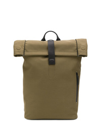 Мужской оливковый рюкзак из плотной ткани от Troubadour