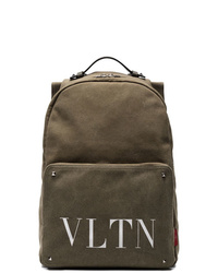 Мужской оливковый рюкзак из плотной ткани от Valentino