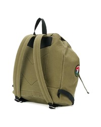 Мужской оливковый рюкзак с принтом от Saint Laurent