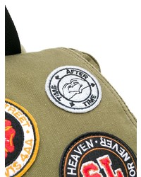 Мужской оливковый рюкзак с принтом от Saint Laurent